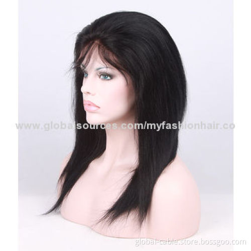Natural Brazilian Silk Straight Lace Front Full Lace Wig, No Tangle and Shedding, 12-26"New